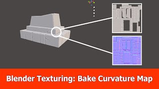 Blender Texturing  Baking Curvature Map [upl. by Winfrid]