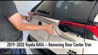 20192020 Toyota RAV4 Rear Center Trim Removal [upl. by Aitetel]