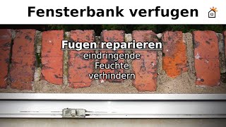 Fensterbank außen reparieren  Ziegelsteine verfugen [upl. by Pedersen]