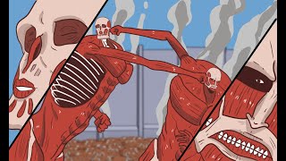 Colossal Titan Vs Colossal Titan AOT Animation [upl. by Alethia178]