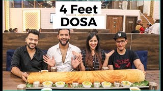 Biggest Dosa Challenge ft Triggered Insaan  Sankalp Restaurant [upl. by Natsreik]