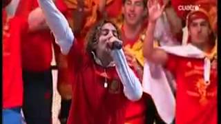 David Bisbal y la Selección Española Celebración Mundial 2010 [upl. by Ahcsrop]