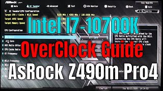 Intel I710700K OVERCLOCKING GUIDE with AsRock Z490M Pro 4 in 2020 [upl. by Loziram876]