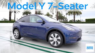 Tesla Model Y 7 Seater Review  Test Drive Interior and Trunk Comparison [upl. by Acinot]