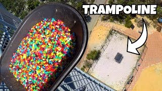 20000 JELLY BEANS Vs TRAMPOLINE from 45m [upl. by Eletnahs]