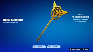 HOW TO GET FNCS THE AXE OF CHAMPIONS PICKAXE IN FORTNITE [upl. by Volding730]