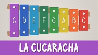 How to play La Cucaracha on a Xylophone  Easy Songs  Tutorial [upl. by Esinahs]