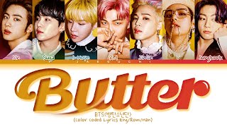 BTS Butter Lyrics Color Coded Lyrics [upl. by Millicent]