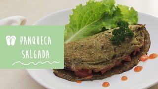 PANQUECA SALGADA DE ESPINAFRE VEGANA SEM OVO SEM LEITE [upl. by Eidoj]