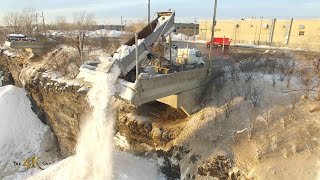 Two hour raw video of snow removal operations in Montreal Canada [upl. by Anatola526]