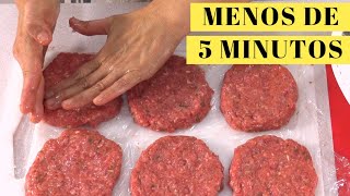 Hamburguesas de carne en MENOS DE 5 MINUTOS Mira qué jugosas [upl. by Avehstab]