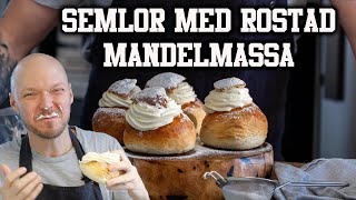 Semlor med rostad mandelmassa och perfekt vispad grädde [upl. by Weidar]