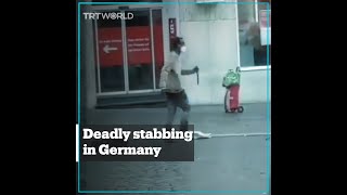 Man with knife attacks civilians in Wurzburg Germany [upl. by Lehcir179]