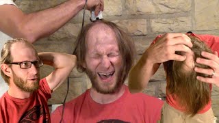 BALDING MAN Shaves Head BALD In Wholesome And Incredible TRANSFORMATION [upl. by Drarig22]