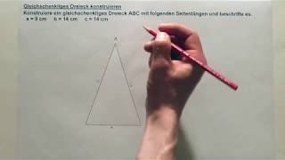 Tutorial Gleichschenkliges Dreieck konstruieren [upl. by Shirline]