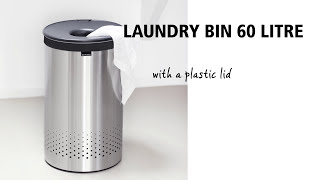 Brabantia Laundry Bin 60 Litre  Plastic lid  Brabantia [upl. by Ttenaej702]