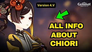 CHIORI DETAILS amp RELEASE DATE  Everything You Need To Know  Genshin Impact [upl. by Juliann]