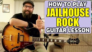 Jailhouse Rock  Guitar Lesson wtabs Elvis Presley [upl. by Sokram]