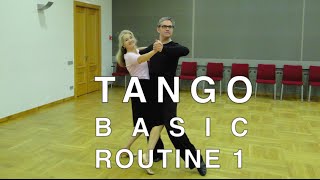 How to Dance Tango  Basic Routine 1 [upl. by Dlnaod]