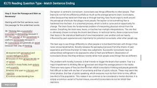 IELTS Academic Reading  Matching Sentence Endings [upl. by Leonor]