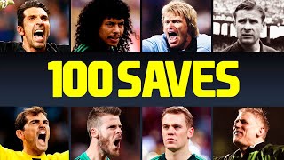 100 Greatest Goalkeeper Saves In Football History [upl. by Vey706]