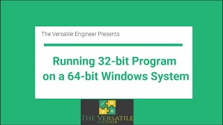 Running 32 bit Programsoftware on a 64 bit Windows System [upl. by Seagrave520]