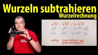 Wurzeln subtrahieren  Wurzelrechnung  Lehrerschmidt [upl. by Atinev]