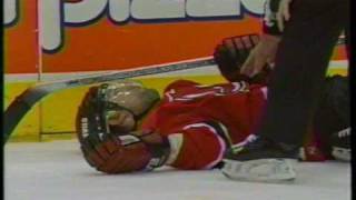 Tie DomiScott Niedermayer incident  2001 playoffs [upl. by Klenk]