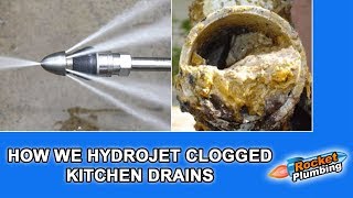 Plumber Explains How Hydrojetting Destroys Clogs Even Clogged Kitchen Drains [upl. by Franni628]