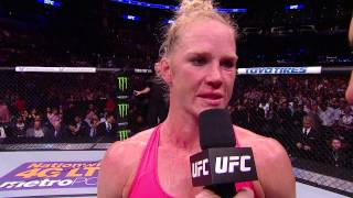 UFC 184 Holly Holm Octagon Interview [upl. by Ativoj]