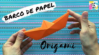 👉🏼 Cómo hacer un BARCO de PAPEL  FÁCIL y RÁPIDO  ORIGAMI para niños y niñas Paso a paso [upl. by Enaek]