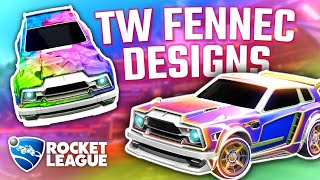 10 Clean TITANIUM WHITE FENNEC DESIGNS in Rocket League [upl. by Lorin933]