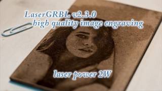 Laser Image Engraving with LaserGRBL v230 [upl. by Arok]