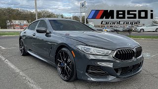 2022 BMW M850i Gran Coupe in Dravit Grey Walkaround Review  Loud Exhaust Sound Revs [upl. by Hazem227]