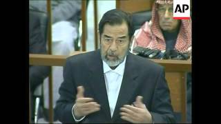 Two days after receiving death sentence Saddam back in court [upl. by Benoite]