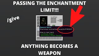 How To Pass the Enchantment Limit in Minecraft Using Commands OP Weapons121 [upl. by Kcirrad]