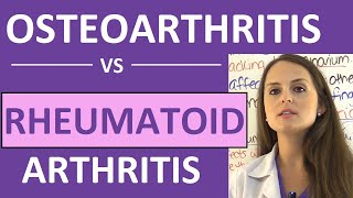 Osteoarthritis vs Rheumatoid arthritis in 2 mins [upl. by Maddocks]