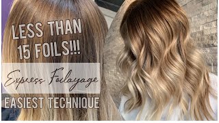 EXPRESS FOILAYAGE  Easiest Technique  Less Than 15 Foils [upl. by Tristis]