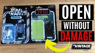 How to Open Star Wars Figures Without Damaging the Card Back Vintage Collection [upl. by Sicular]