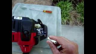 Easy Weed Eater Carburetor Adjustment To FIX  BOGGING DOWN  STARTING PROBLEMS  ROUGH IDLE [upl. by Legir]