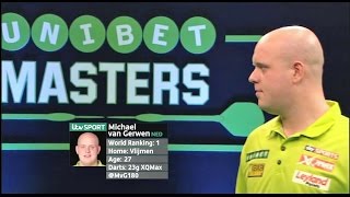 van Gerwen v Whitlock R1 2017 Masters HD [upl. by Zonnya]