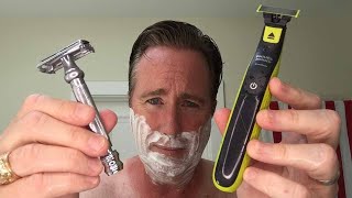 Philips Norelco One Blade VS Safety Razor  Which Shaves Best [upl. by Goda]