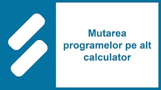 Mutarea programelor Saga pe alt calculator [upl. by Lillis]