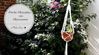 DIY Porta Macetas macrame  DIY Flower Pot Support  MikoSaa [upl. by Lear]