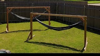 35 Homemade Hammock Stand easy and CHEAP [upl. by Efrem]