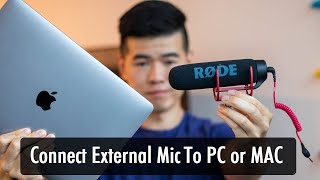 Connect your External Mic to Both Your PC or Mac  Easy Hack Rode VideoMic GO Example [upl. by Weiman939]