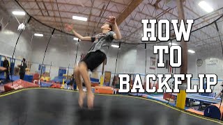 HOW TO BACKFLIP ON TRAMPOLINE  BEST WAY [upl. by Bosch345]