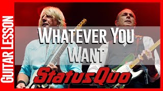 Status Quo  Whatever You Want  Guitar Lesson Tutorial [upl. by Garrity]