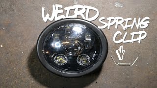 Motorcycle Headlight Bucket Wire Spring Clip How to Install [upl. by Lydie799]