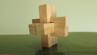 6Piece Wooden Cross Puzzle  Solution [upl. by Theo174]